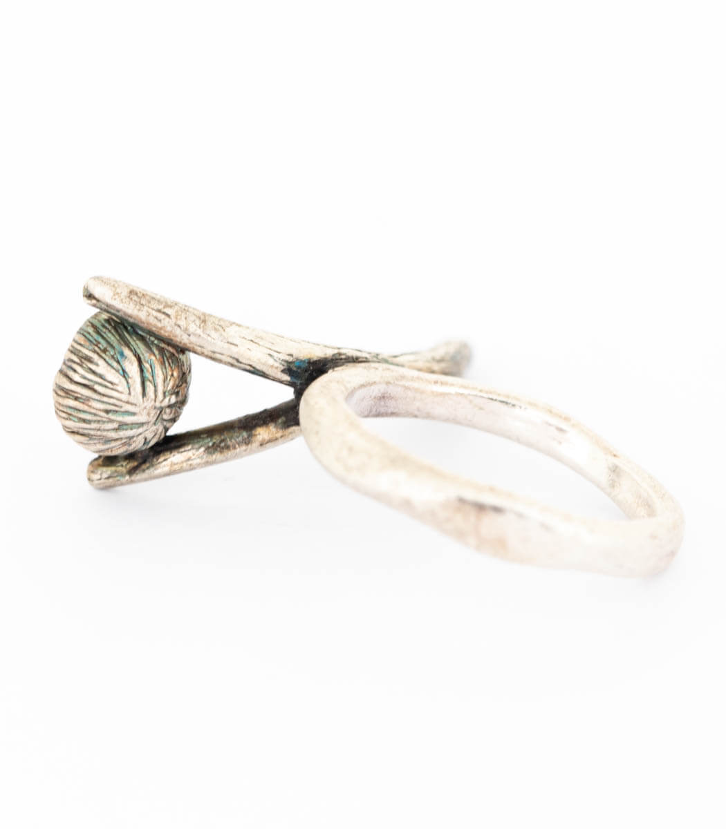 Silber Ring Blütenkelch Gr. 55