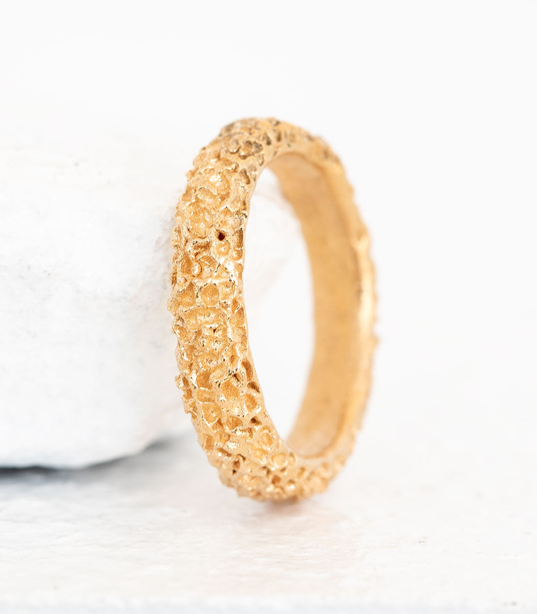 Bronze Ring Korallenstruktur Gr. 59