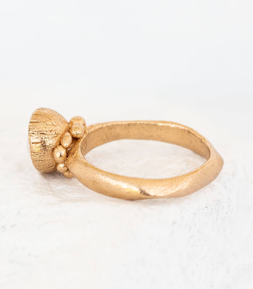 Bronze Ring Blütenkelch Gr. 49