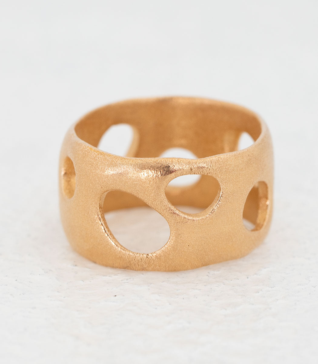 Bronze Ring Lochgestein Gr. 56