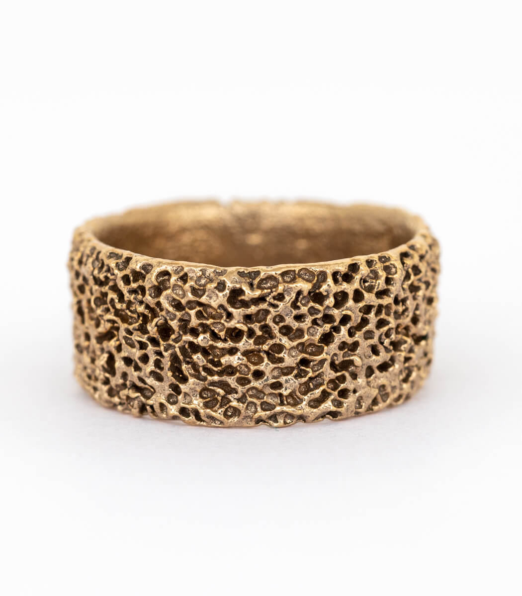 Bronze Ring Korallenstruktur Gr. 57