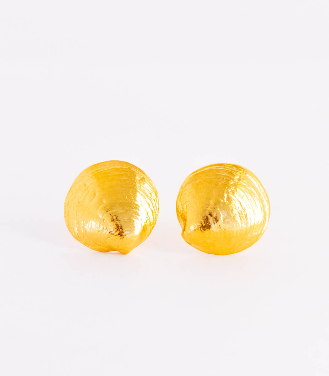 Gold Ohrstecker Muschel