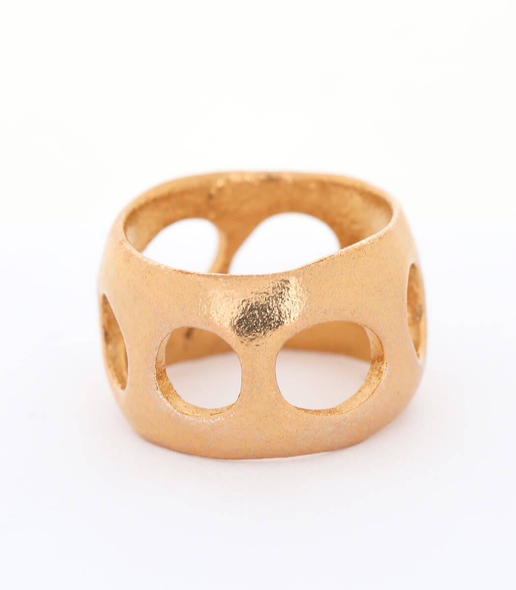Bronze Ring Lochgestein Gr. 54