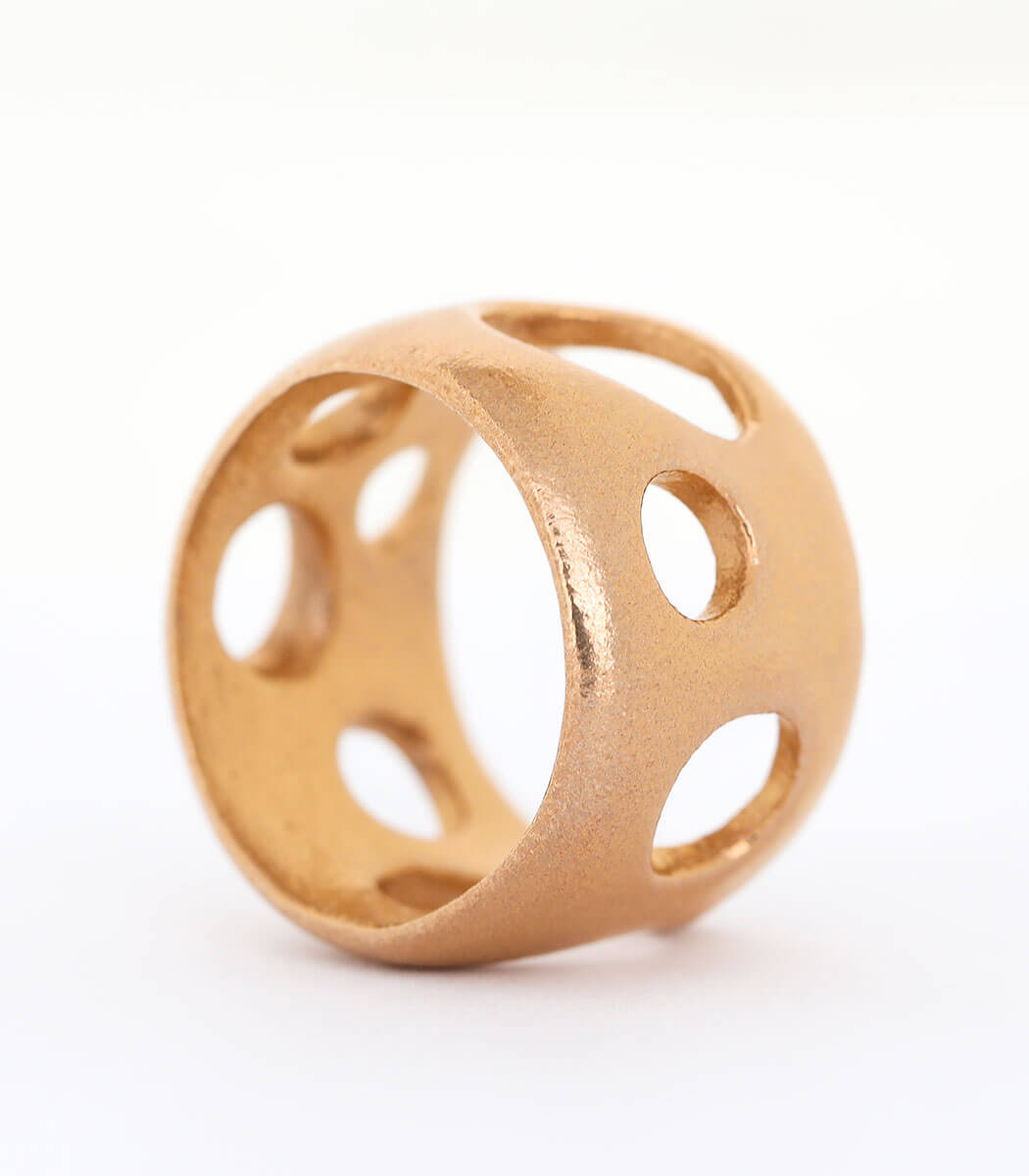 Bronze Ring Lochgestein Gr. 58