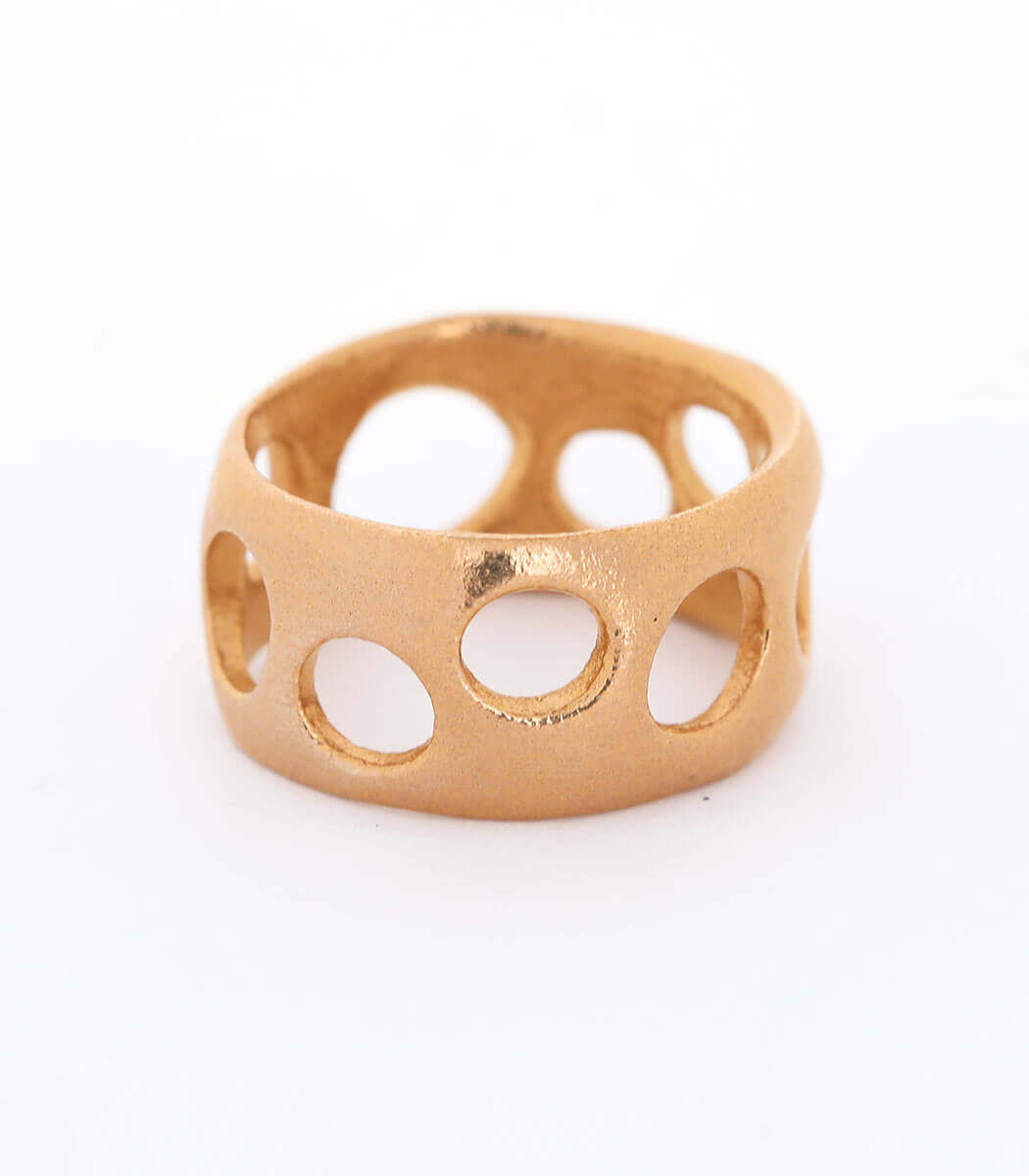 Bronze Ring Lochgestein Gr. 53