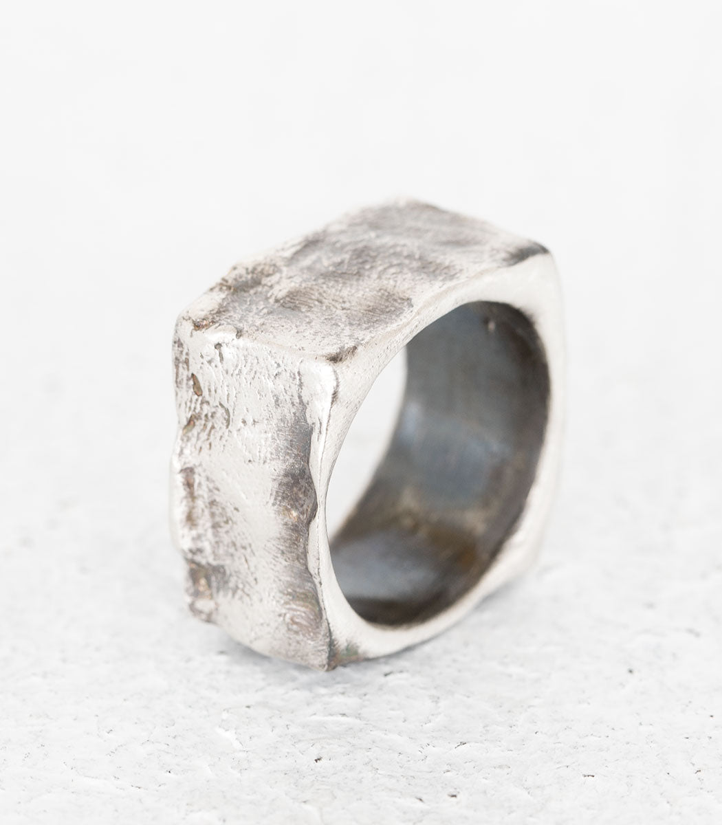 Silber Ring Steinstruktur Gr. 61