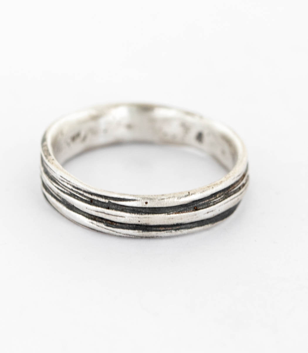Silber Ring Gras Gr. 54