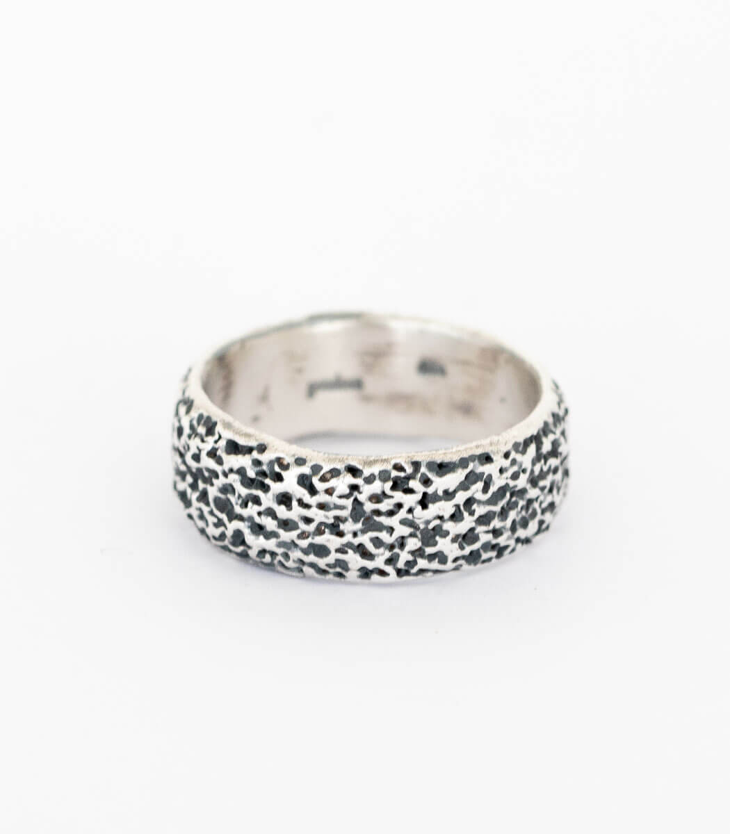 Silber Ring Korallenstruktur Gr. 54