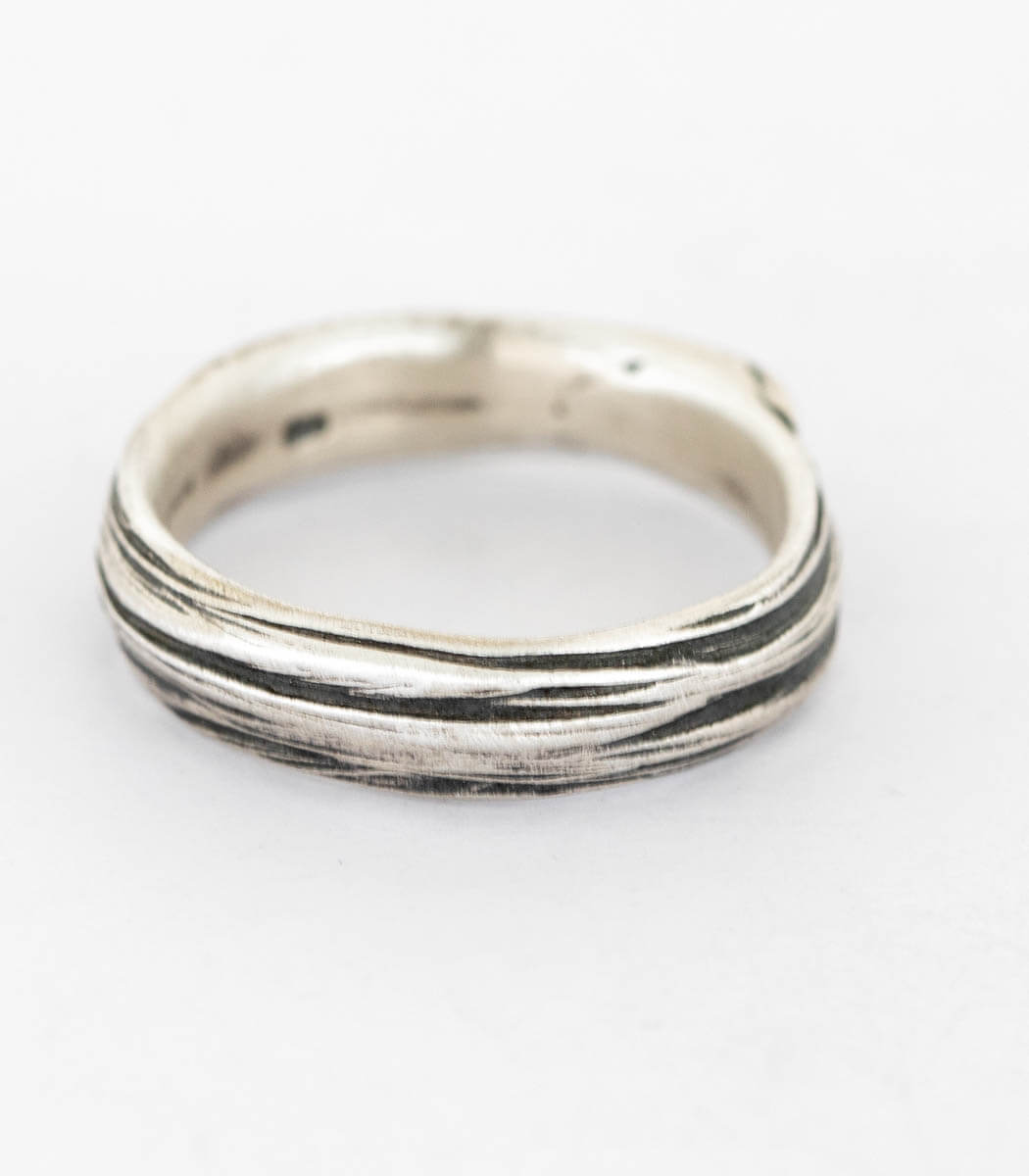 Silber Ring Gras Gr. 56