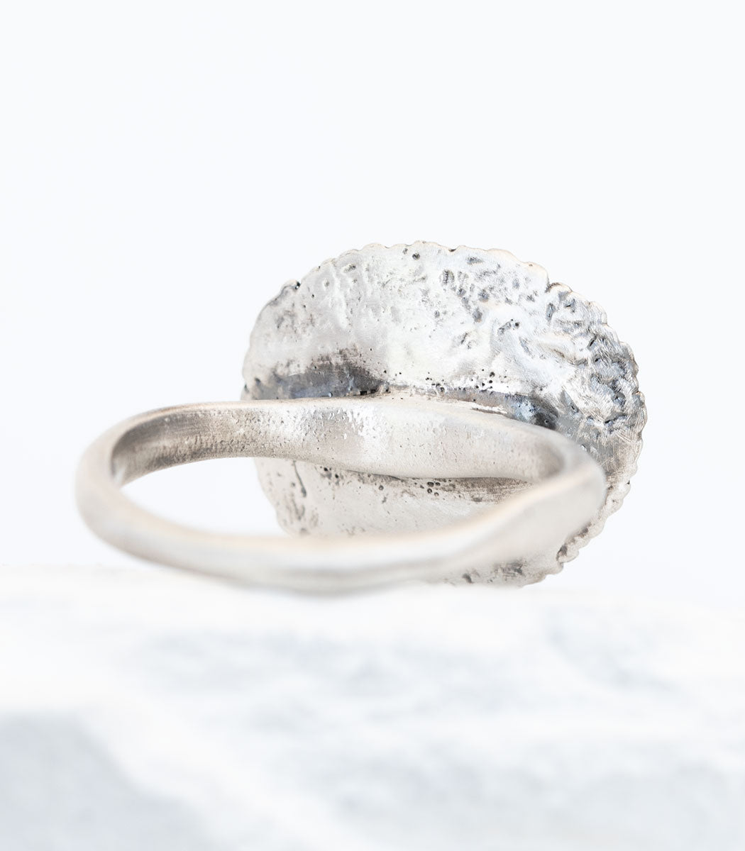 Silber Ring Korallenstruktur Gr. 59