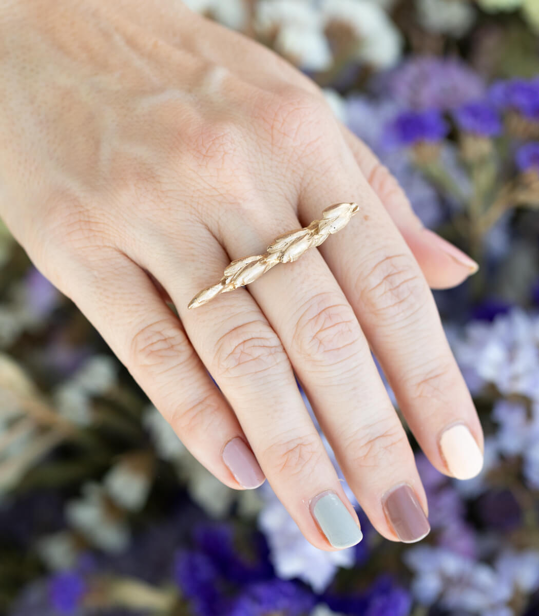 Bronze Ring Getreideähre Gr. 58