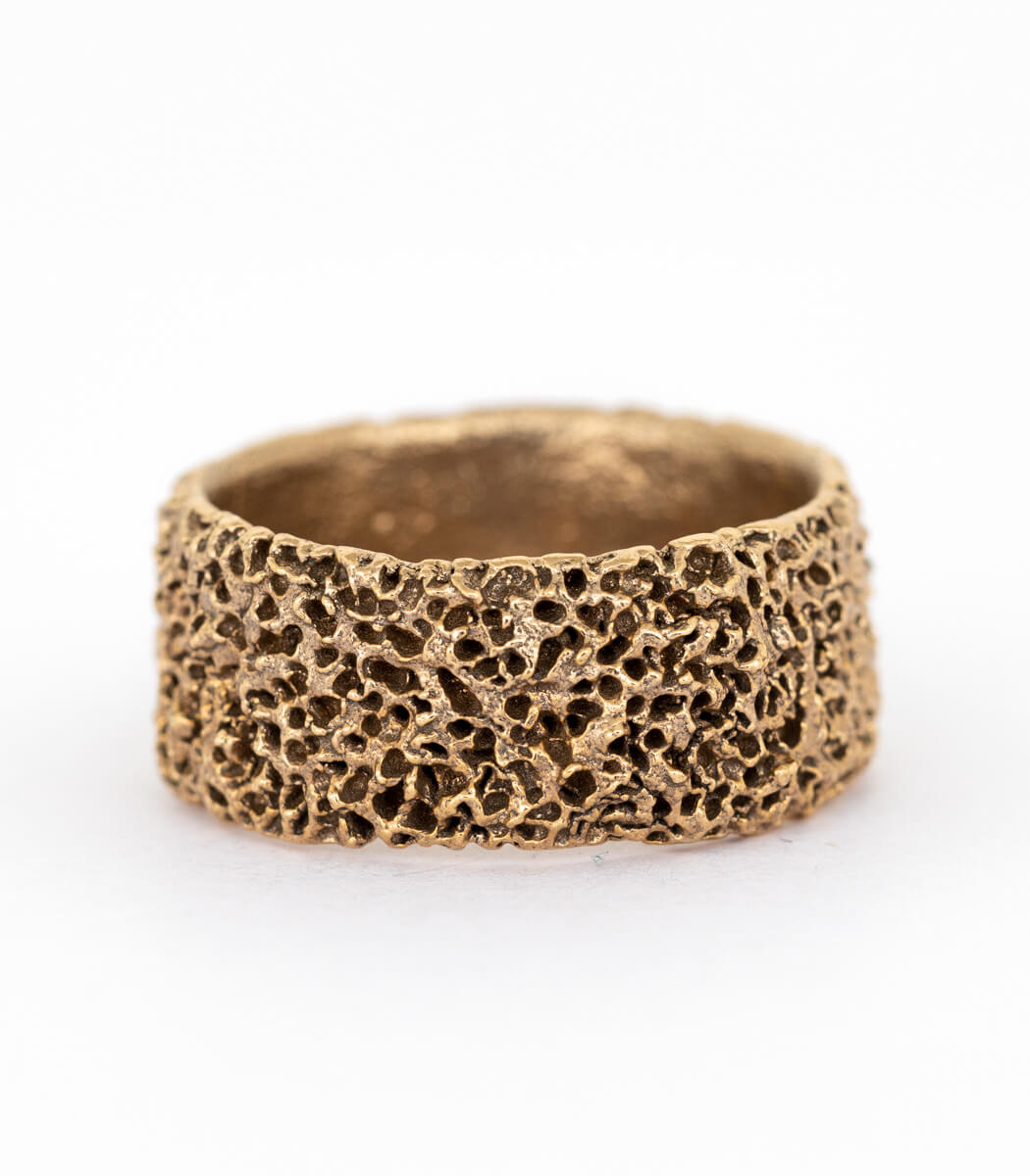 Bronze Ring Korallenstruktur Gr. 57