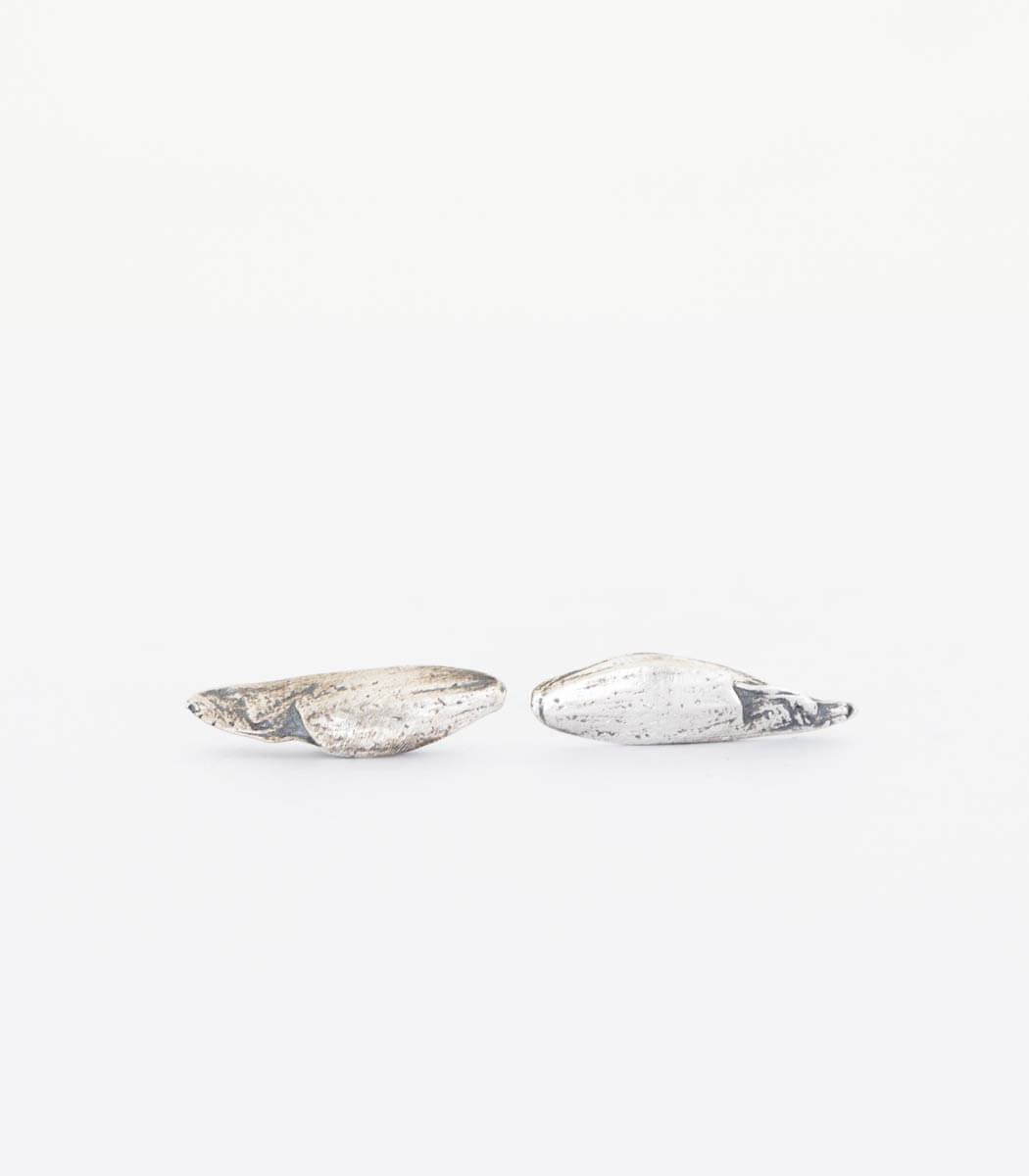 Silber Ohrstecker Getreidekorn