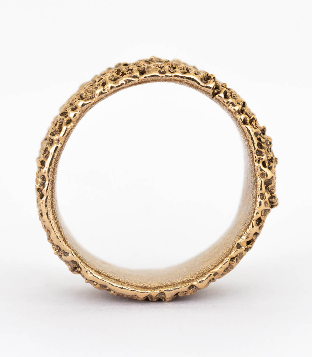 Bronze Ring Korallenstruktur Gr. 57