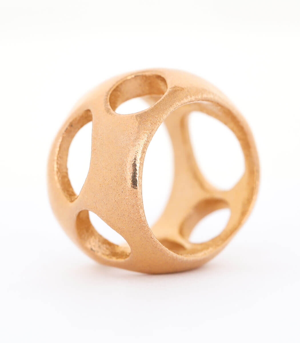 Bronze Ring Lochgestein Gr. 54