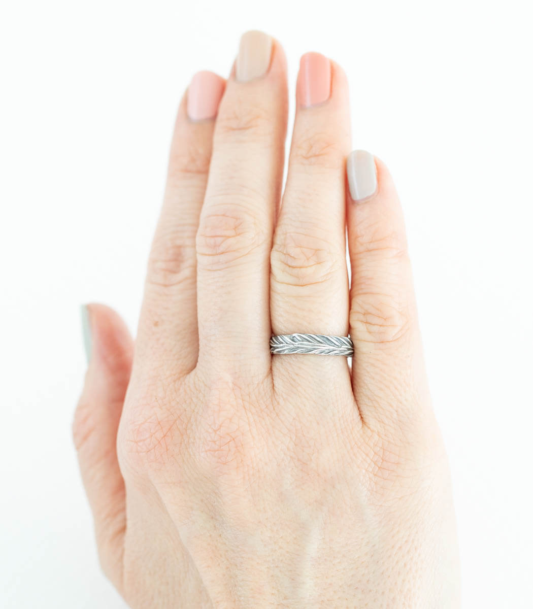 Silber Ring Gräser Gr. 52