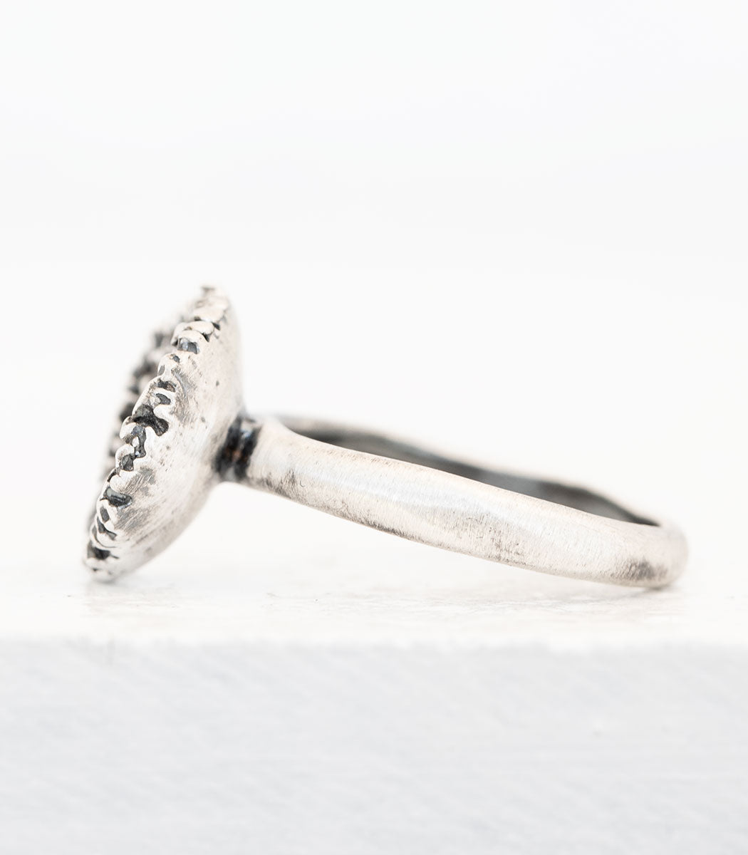 Silber Ring Korallenstruktur Gr. 55