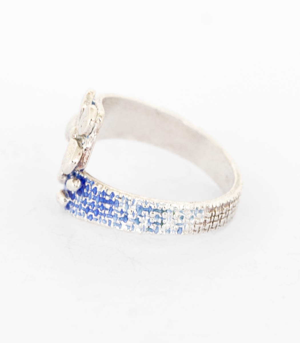 Silber Ring Blume Gr. 55