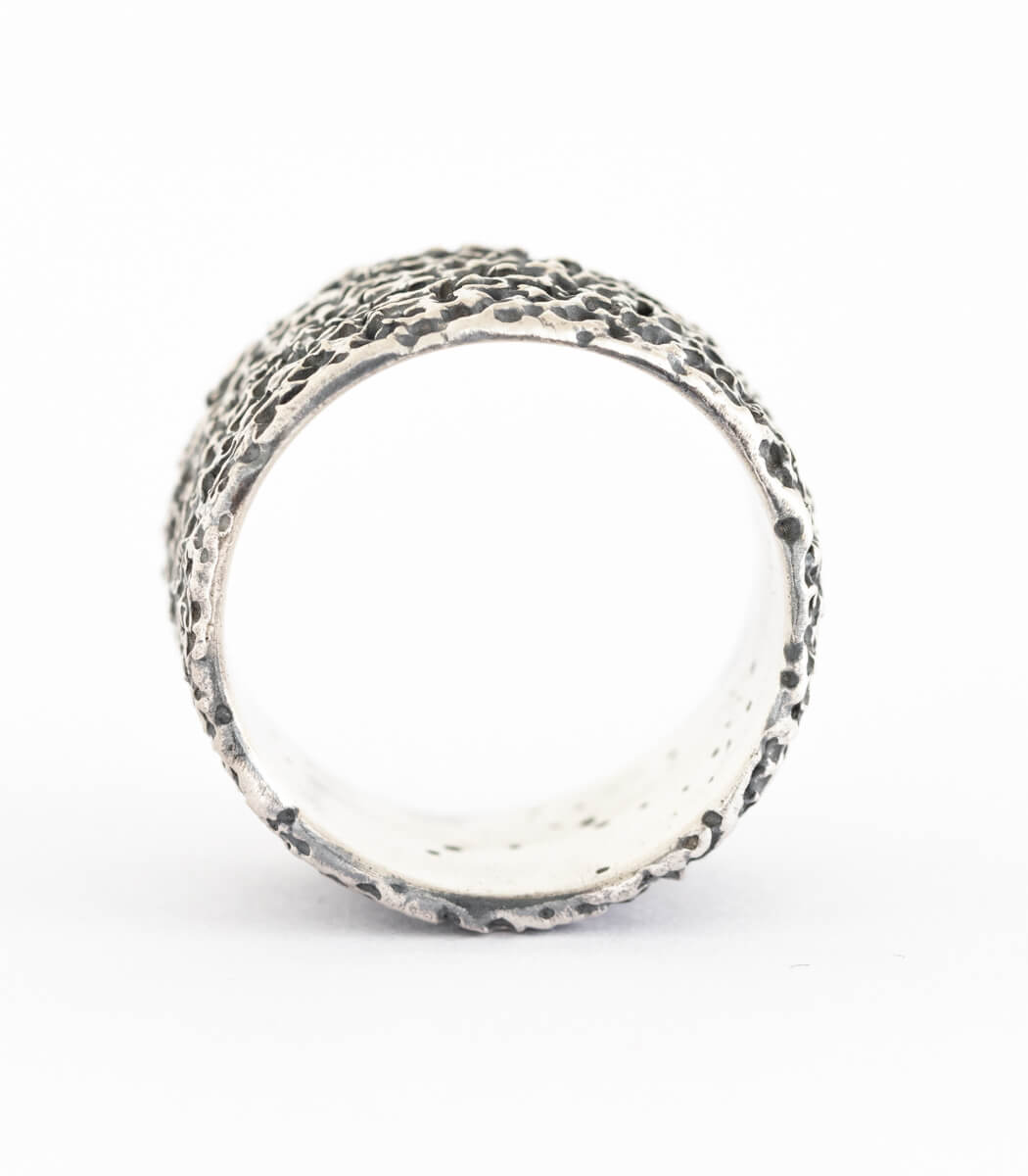 Silber Ring Korallenstruktur Gr. 58