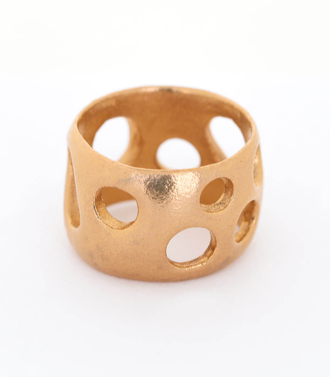 Bronze Ring Lochgestein Gr. 58