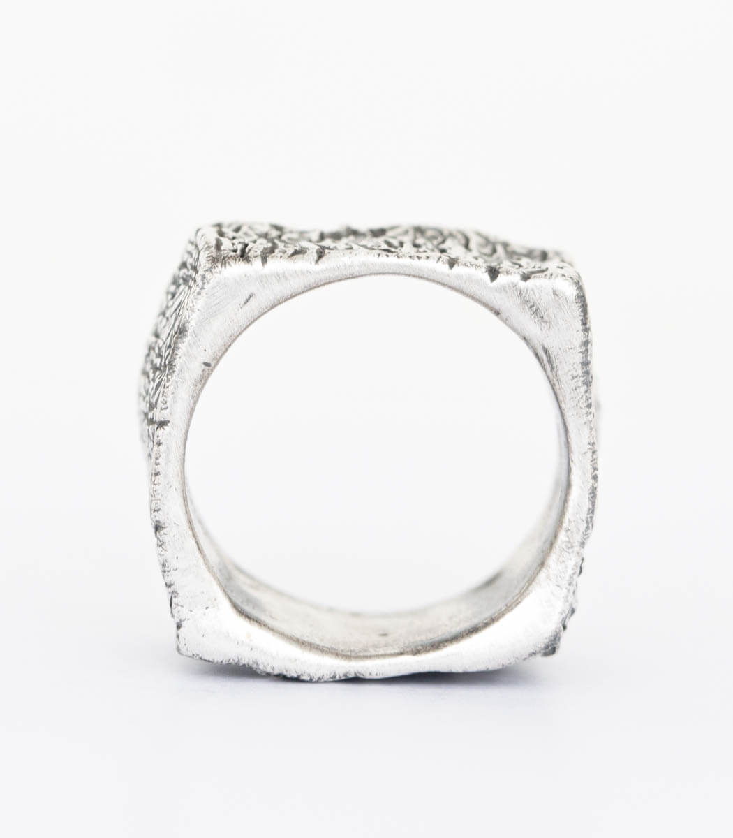 Silber Ring Steinstruktur Gr. 53