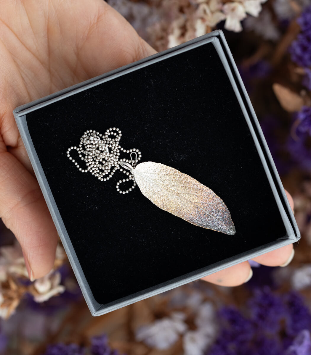 Salbeiblatt Anhänger Silber