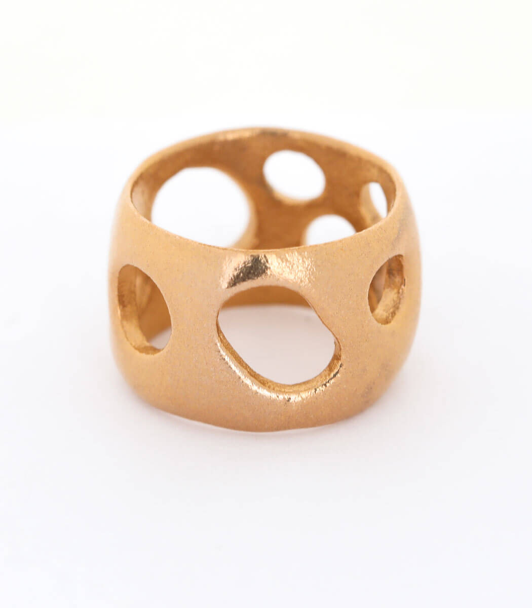 Bronze Ring Lochgestein Gr. 58