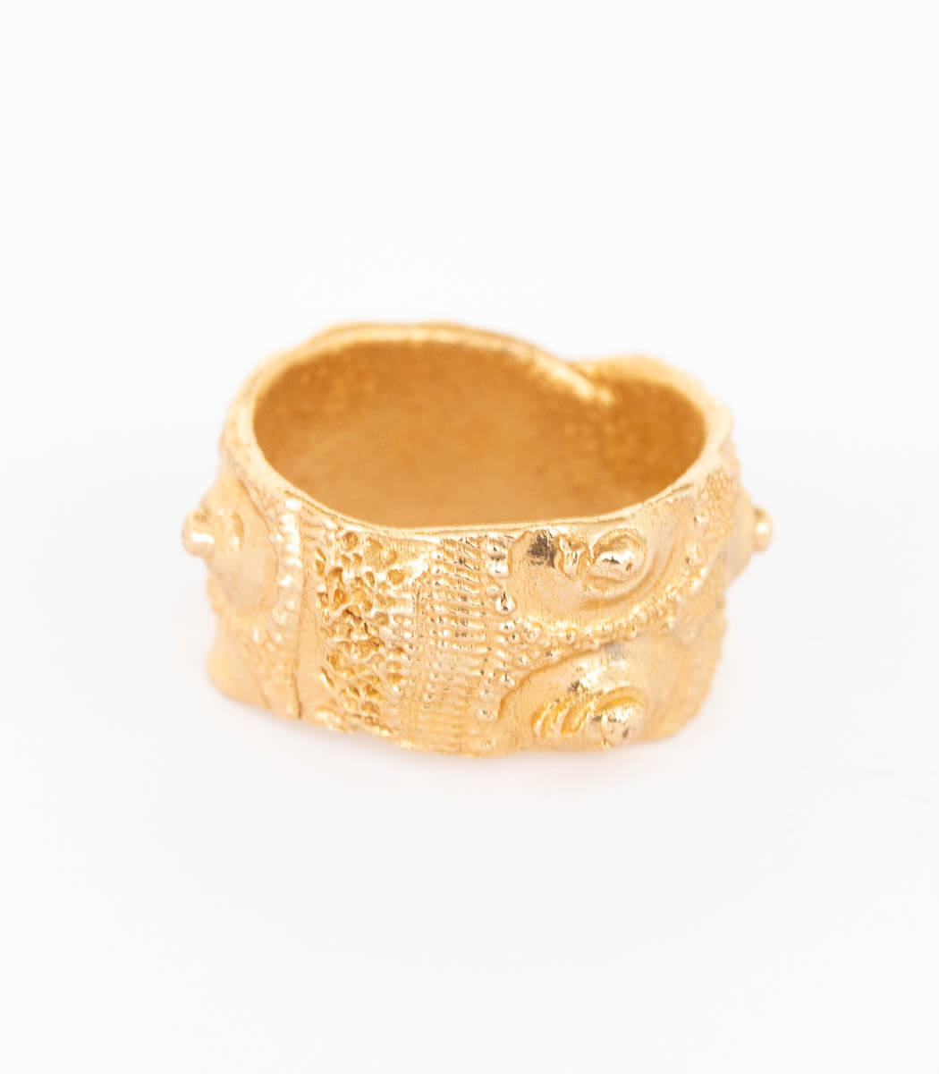 Bronze Ring Seeigel Gr. 57