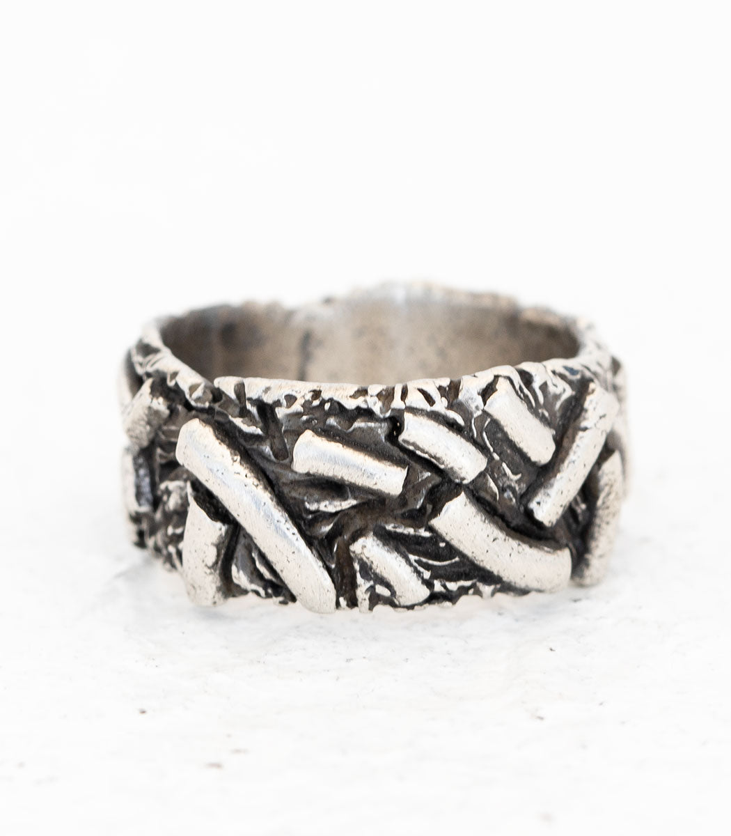 Silber Ring Rollsplitt Gr. 52