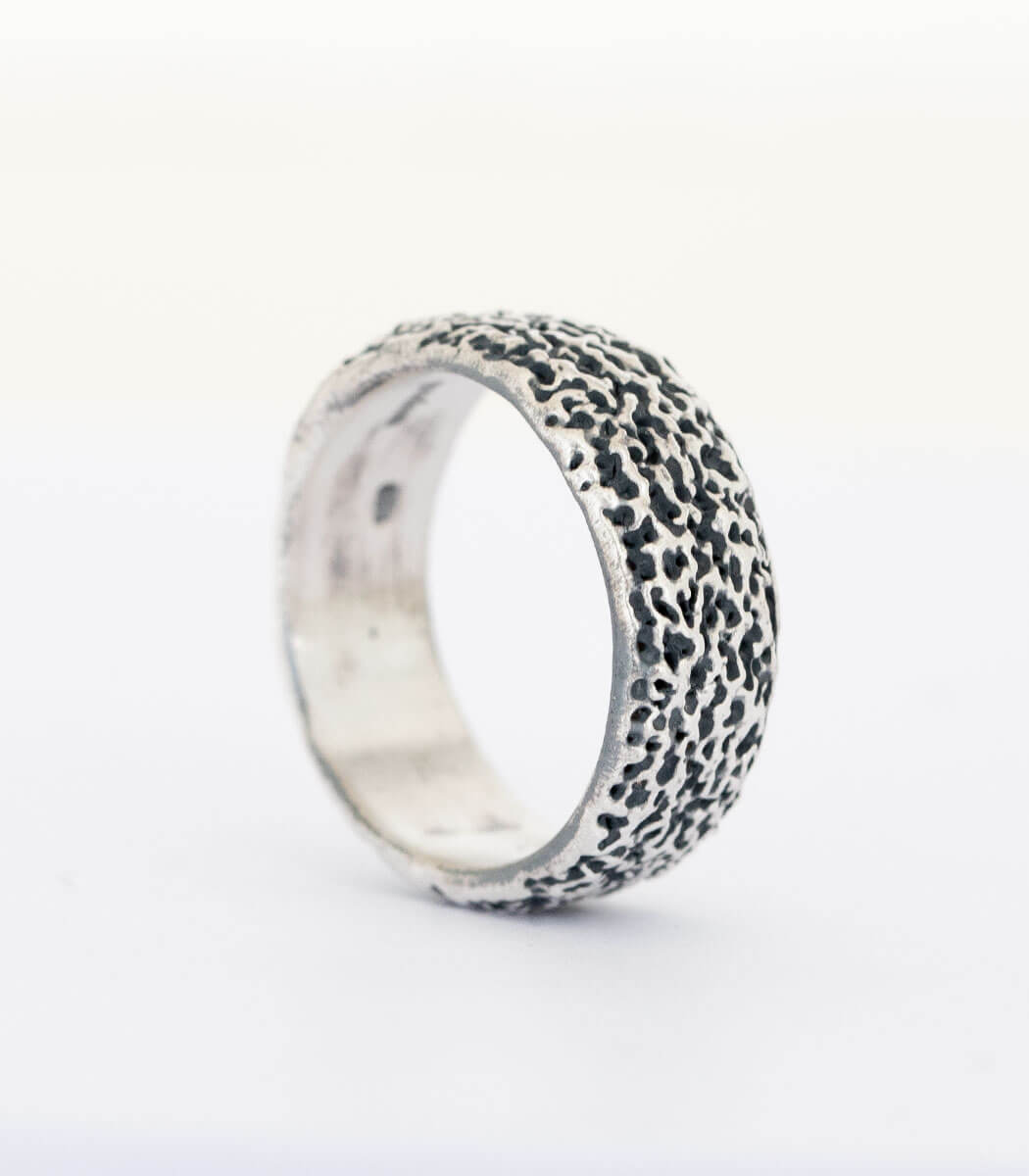 Silber Ring Korallenstruktur Gr. 54