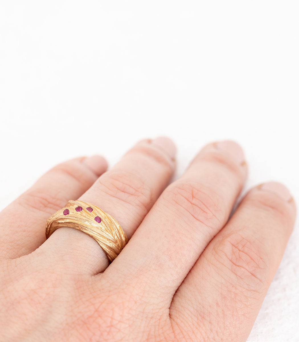 Bronze Ring Getreideähre Gr. 56