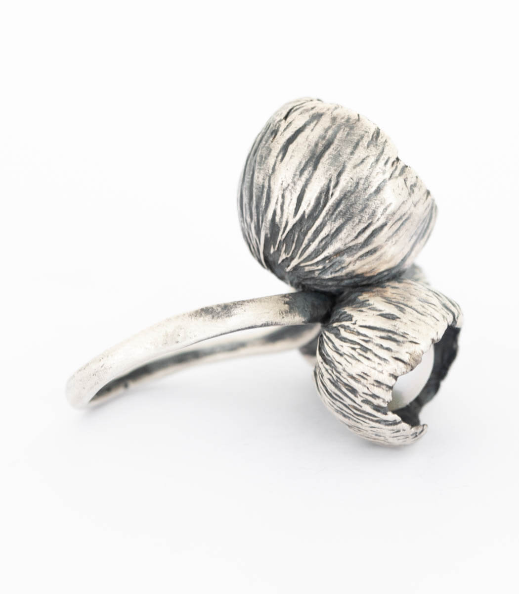Silber Ring 3 Blüten Gr. 53