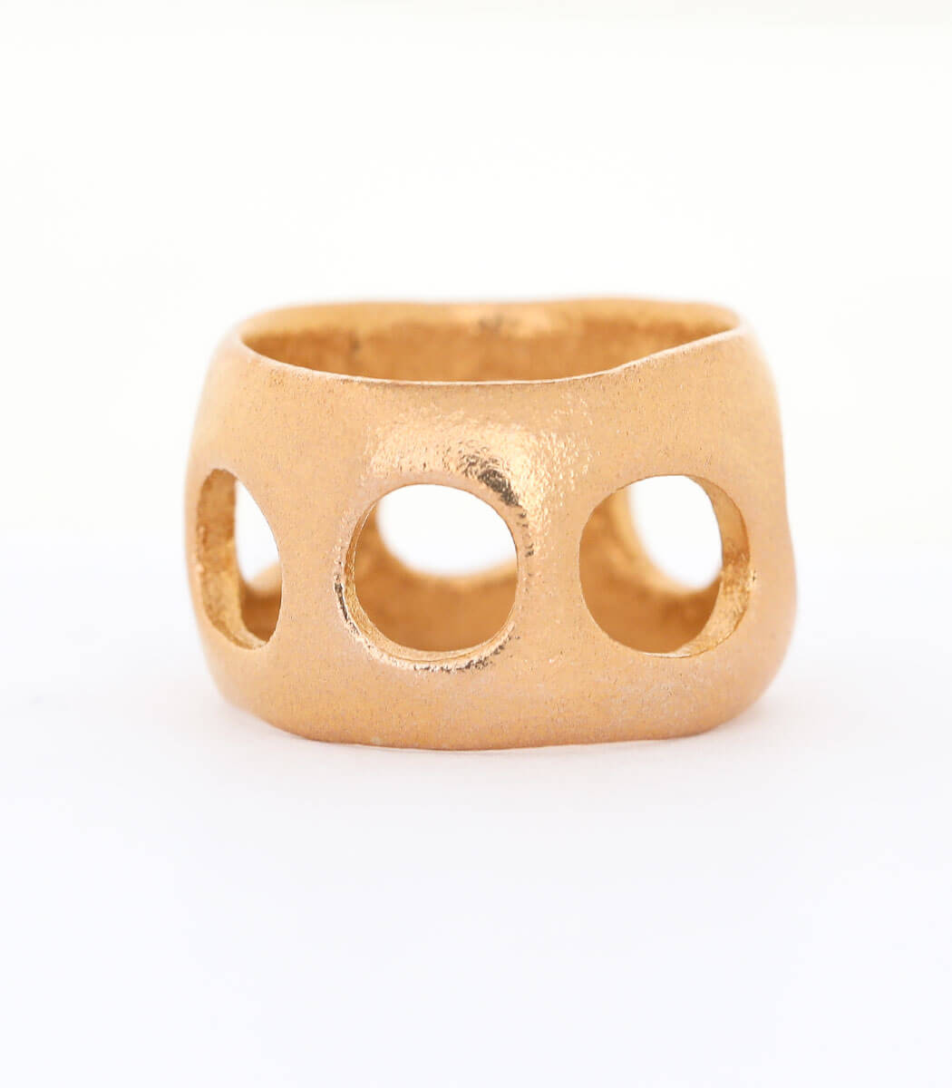 Bronze Ring Lochgestein Gr. 54