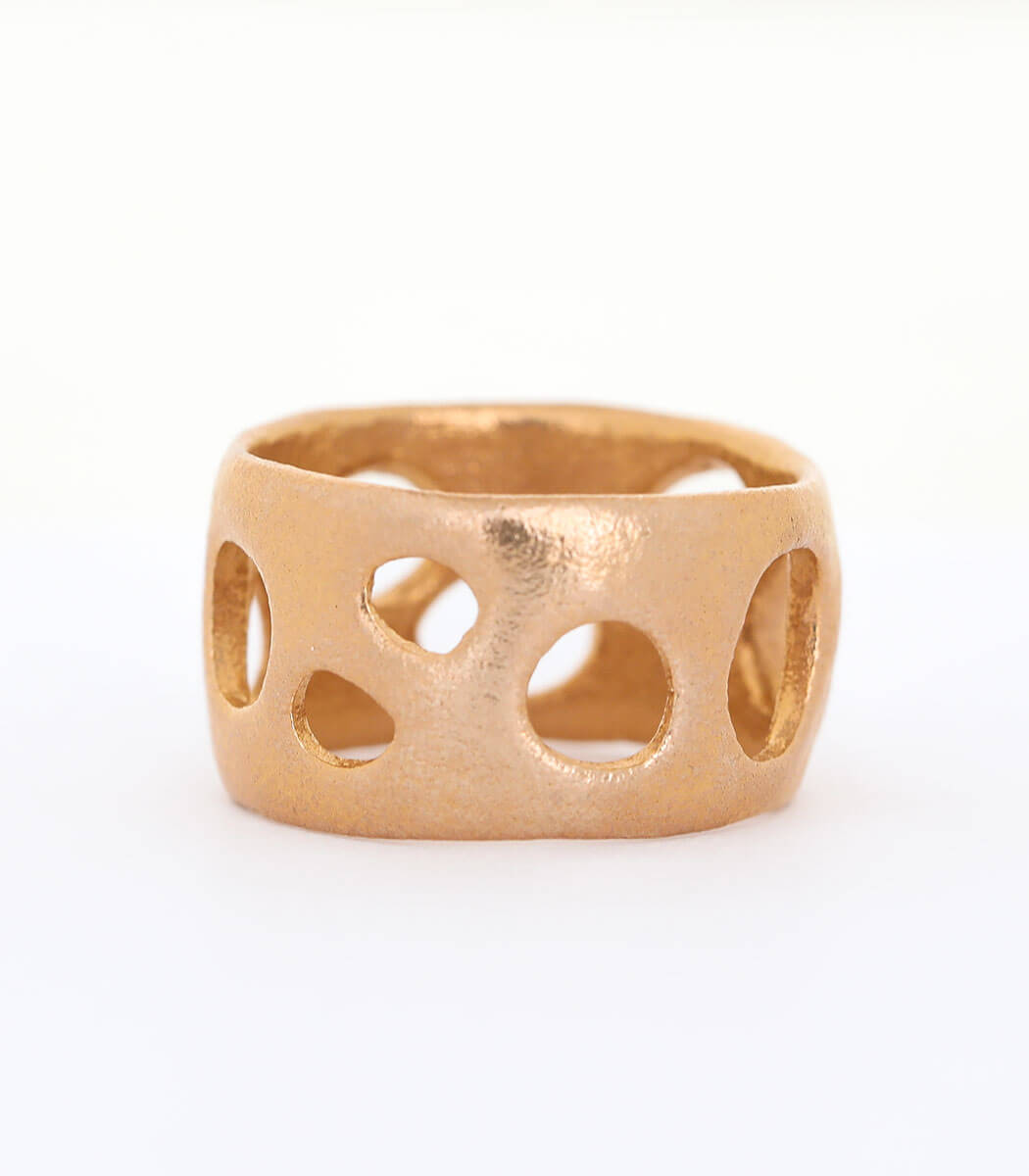 Bronze Ring Lochgestein Gr. 54