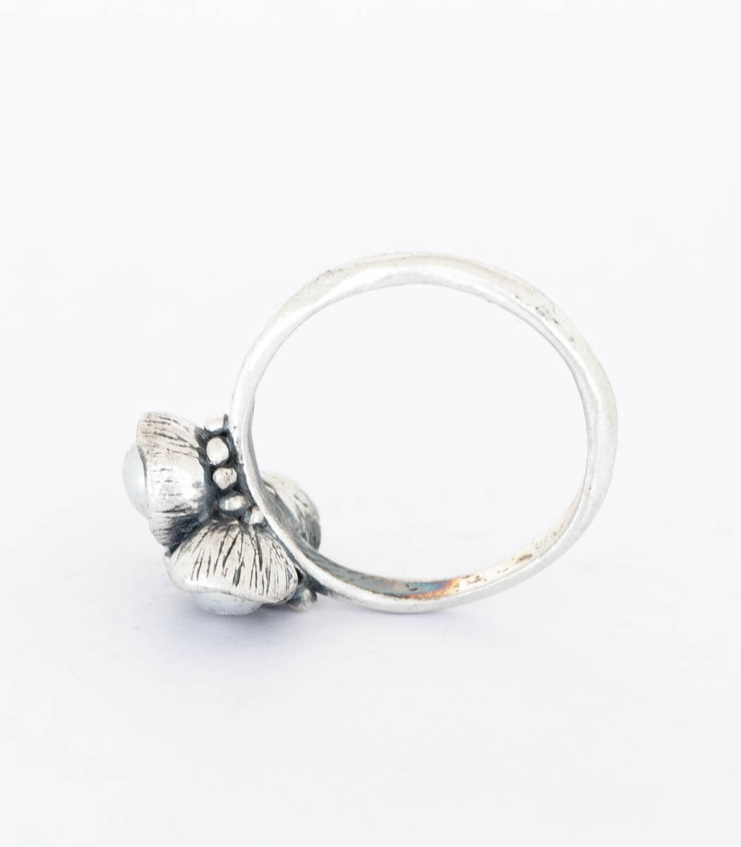 Silber Ring Blütenkelch Gr. 55