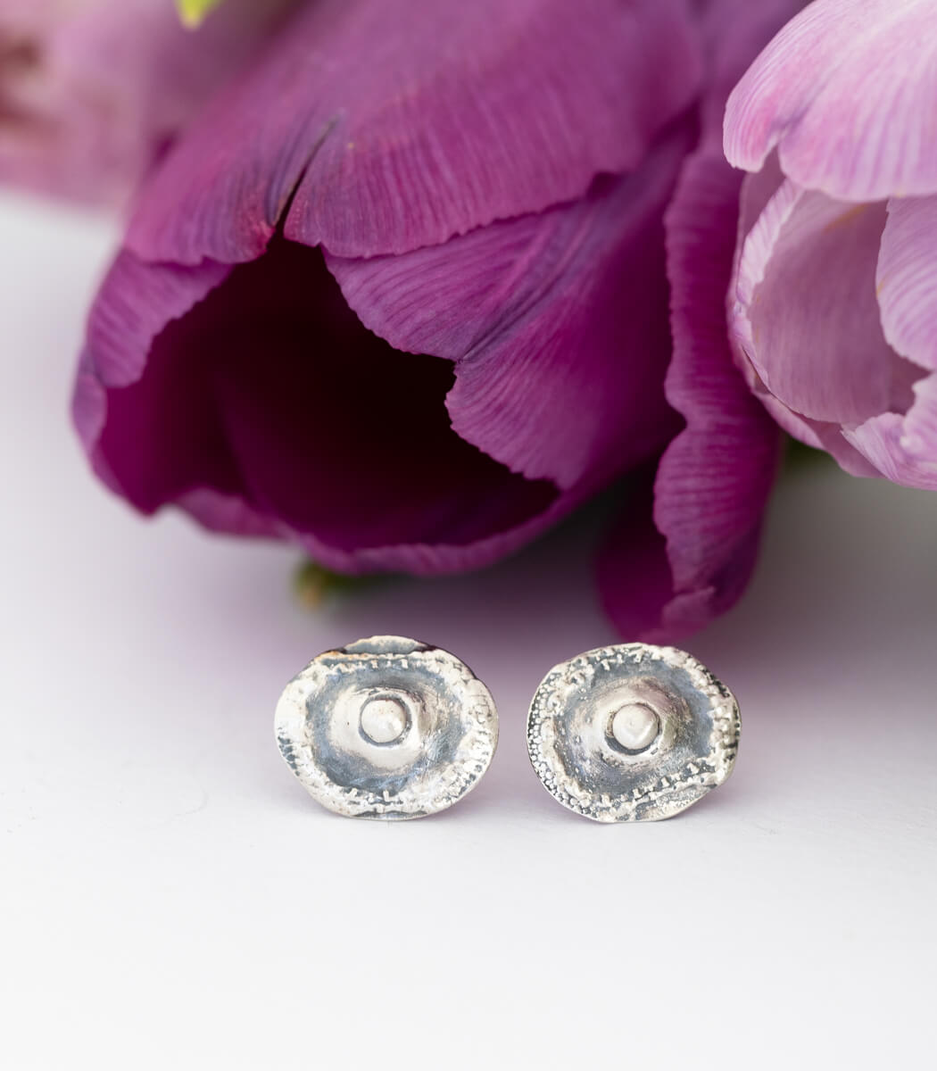 Silber Ohrstecker Seeigel