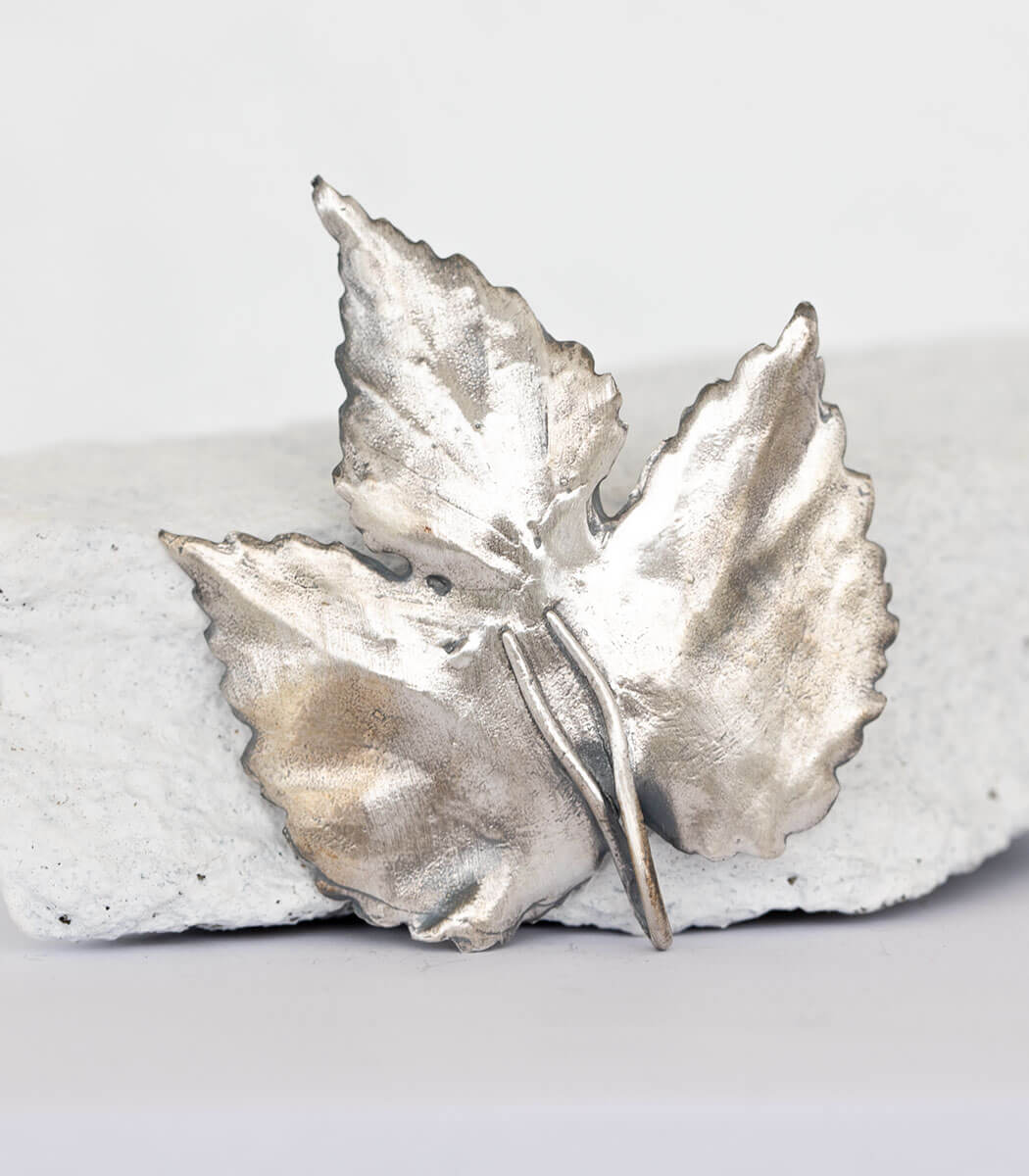 Silber Anhänger Hopfenblatt