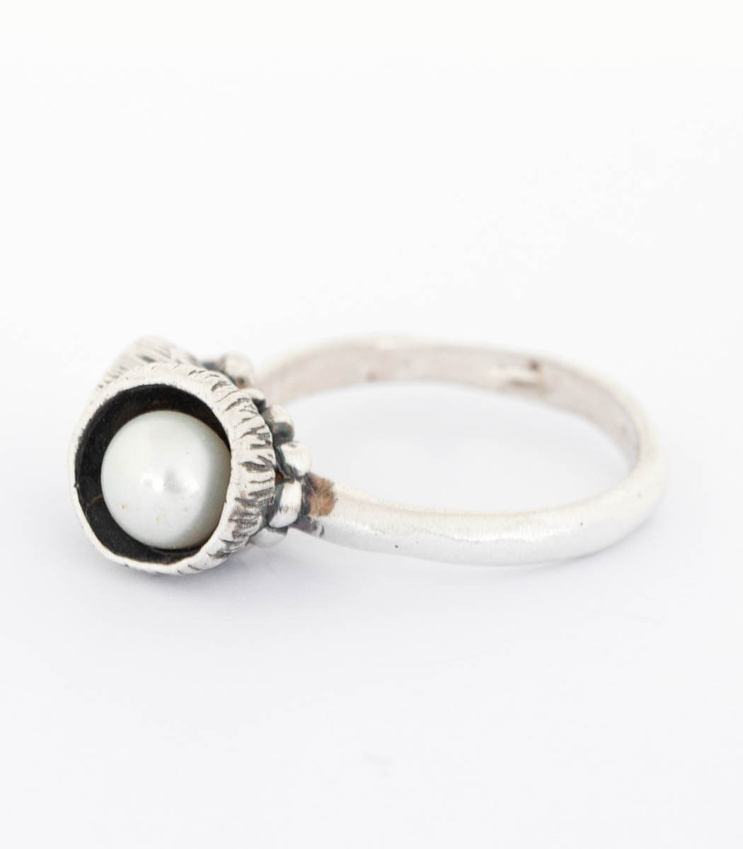 Silber Ring Blütenkelch Gr. 57