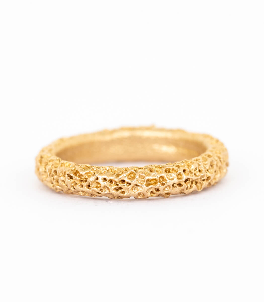 Bronze Ring Korallenstruktur Gr. 55