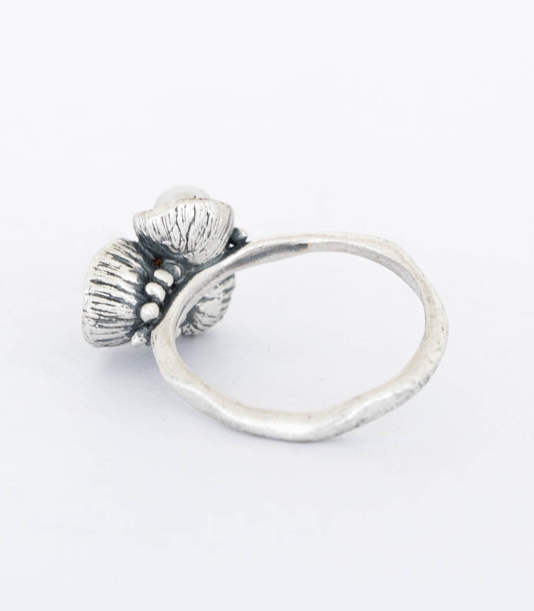 Silber Ring Blütenkelch Gr. 52
