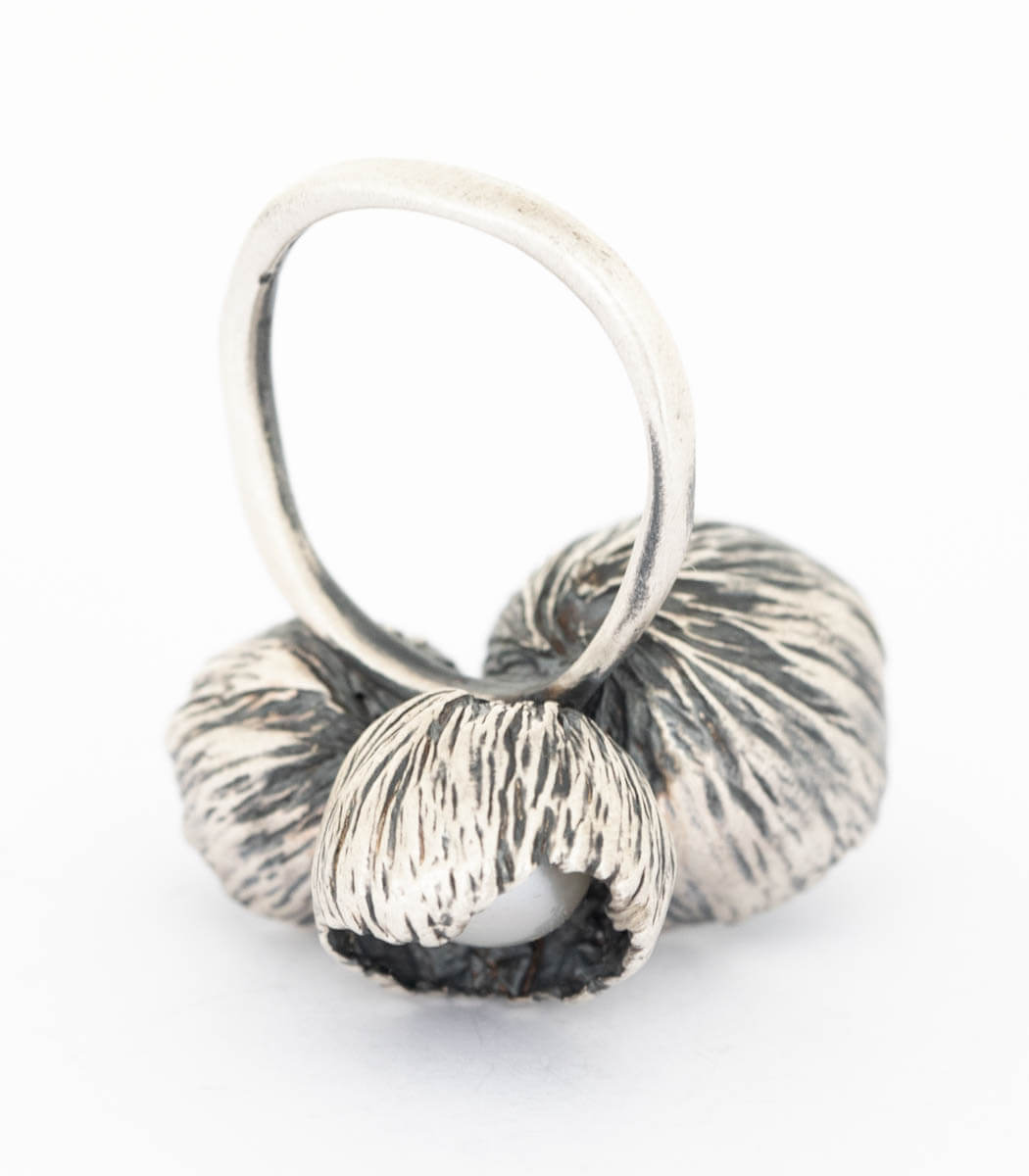 Silber Ring 3 Blüten Gr. 53