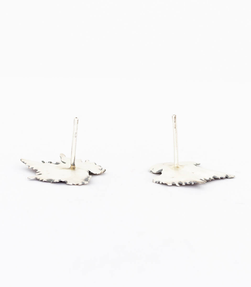 Silber Ohrstecker Weinblatt