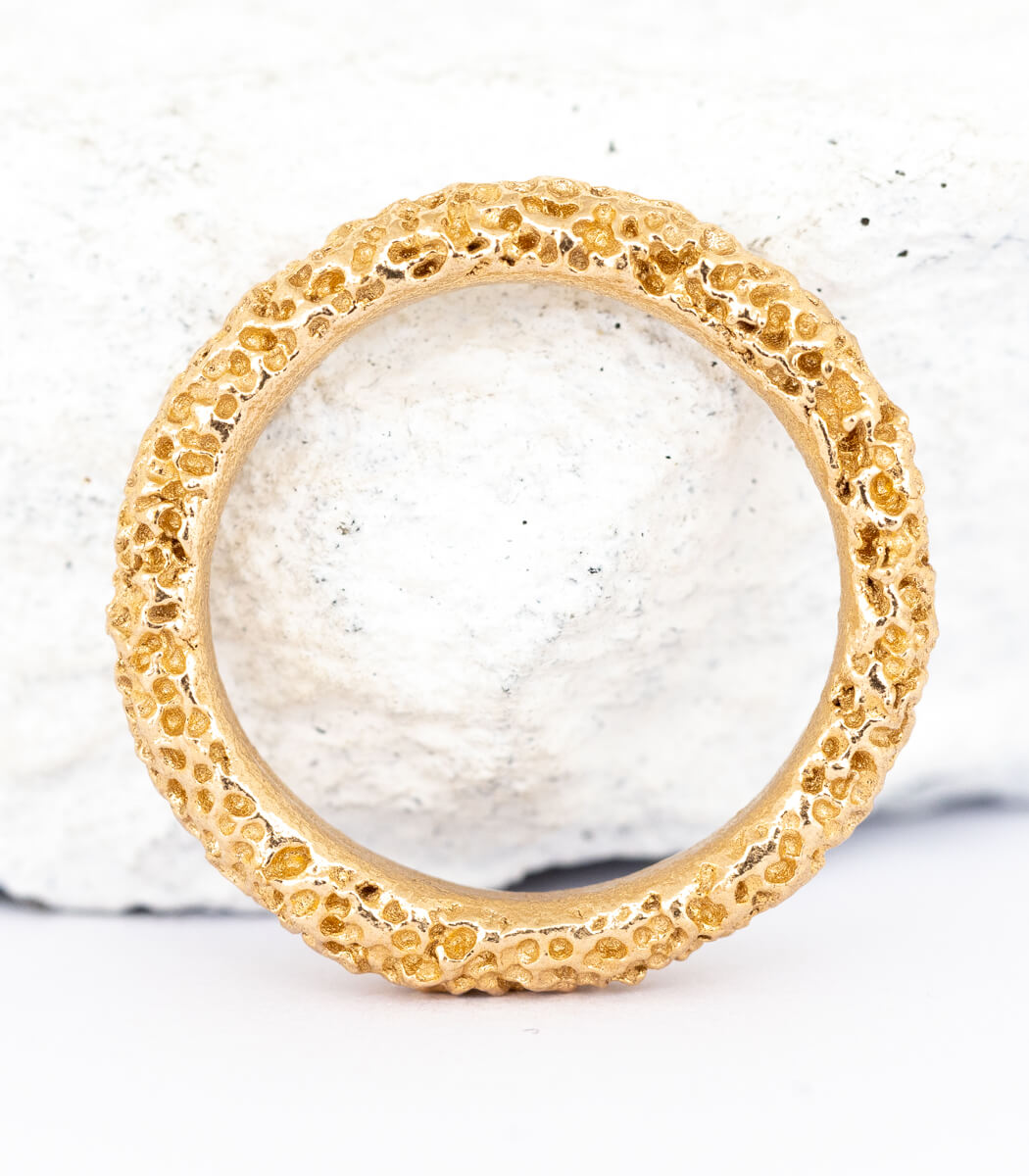 Bronze Ring Korallenstruktur Gr. 55