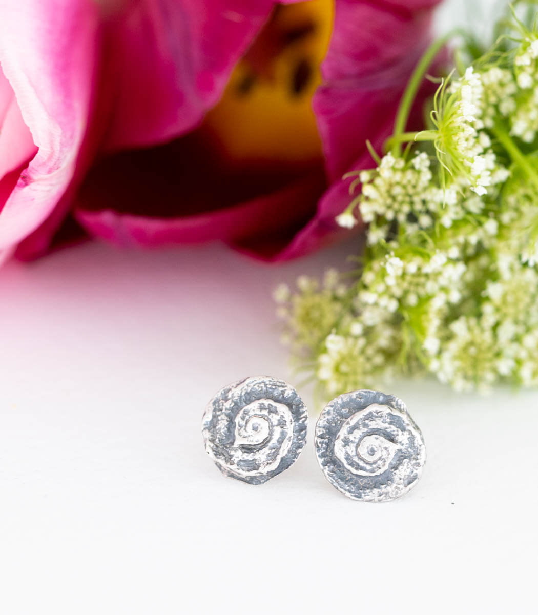 Silber Ohrstecker Schnecken