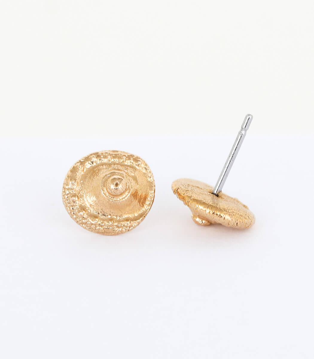 Bronze Ohrstecker Seeigel