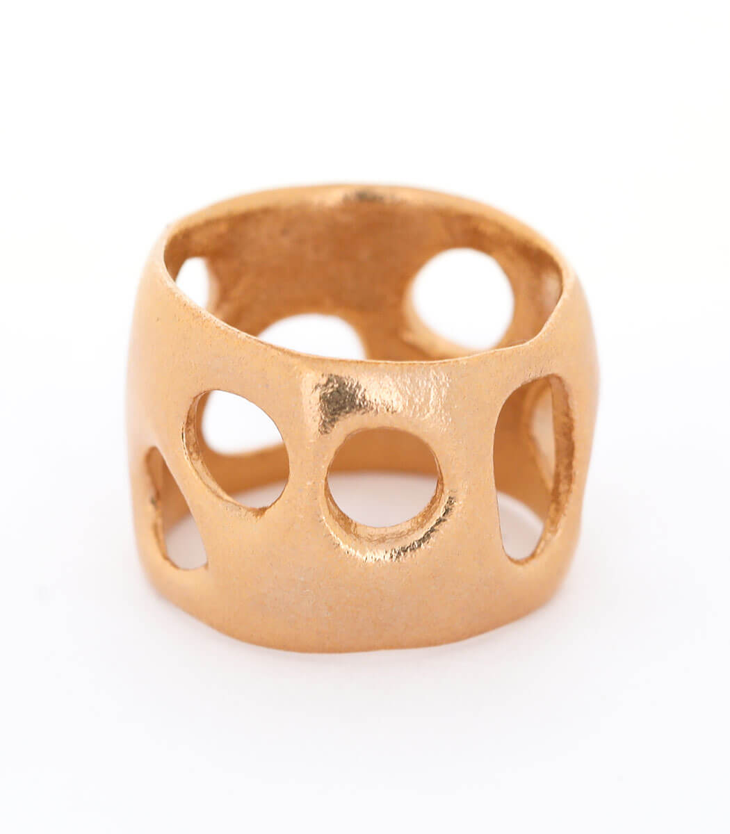 Bronze Ring Lochgestein Gr. 57