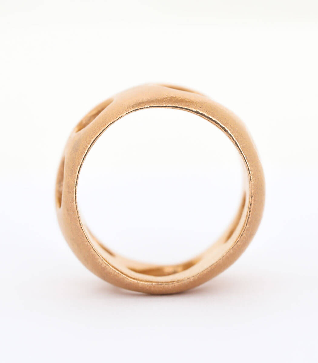 Bronze Ring Lochgestein Gr. 58