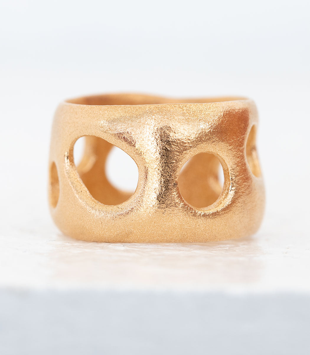 Bronze Ring Lochgestein Gr. 59
