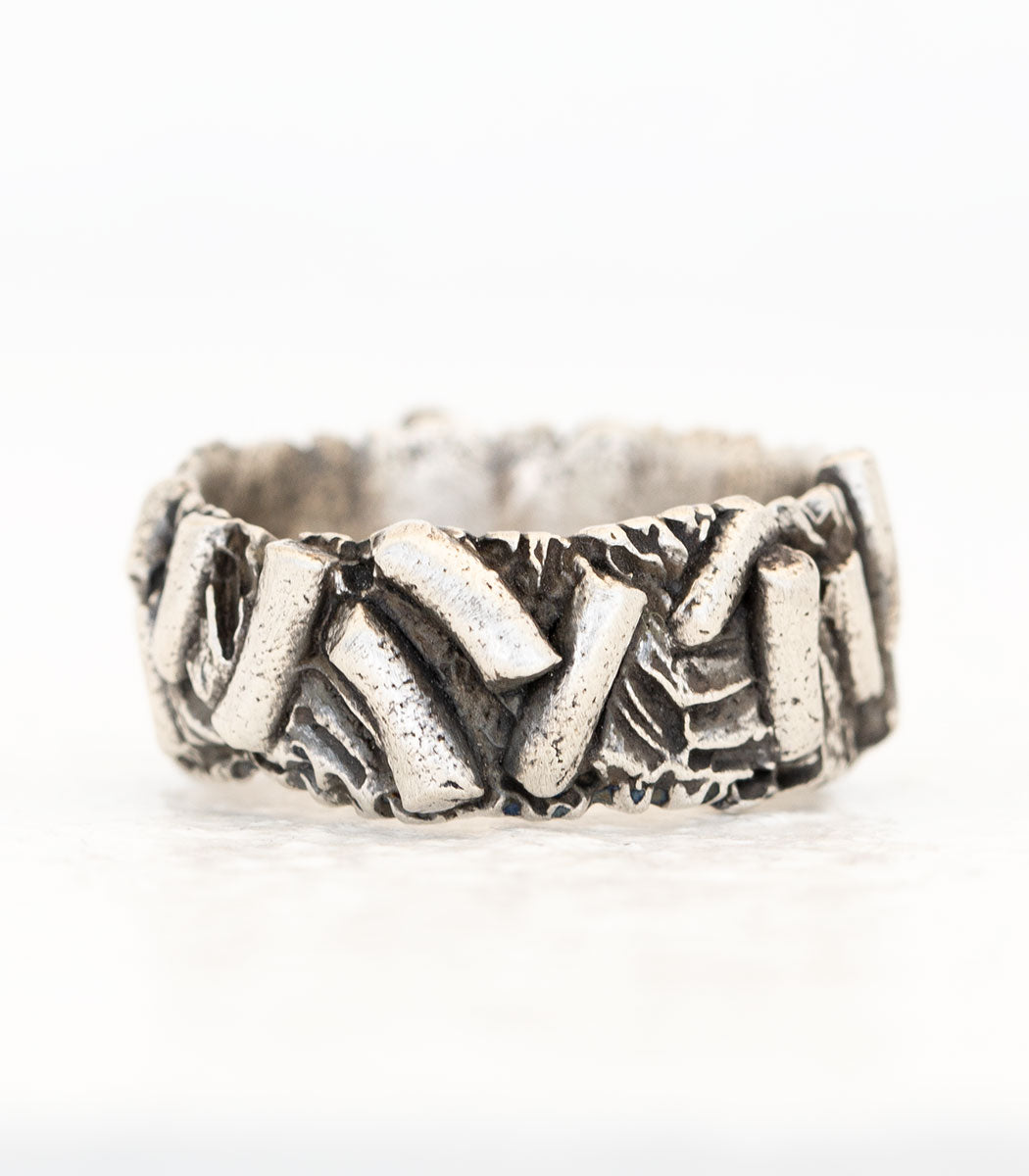 Silber Ring Rollsplitt Gr. 52