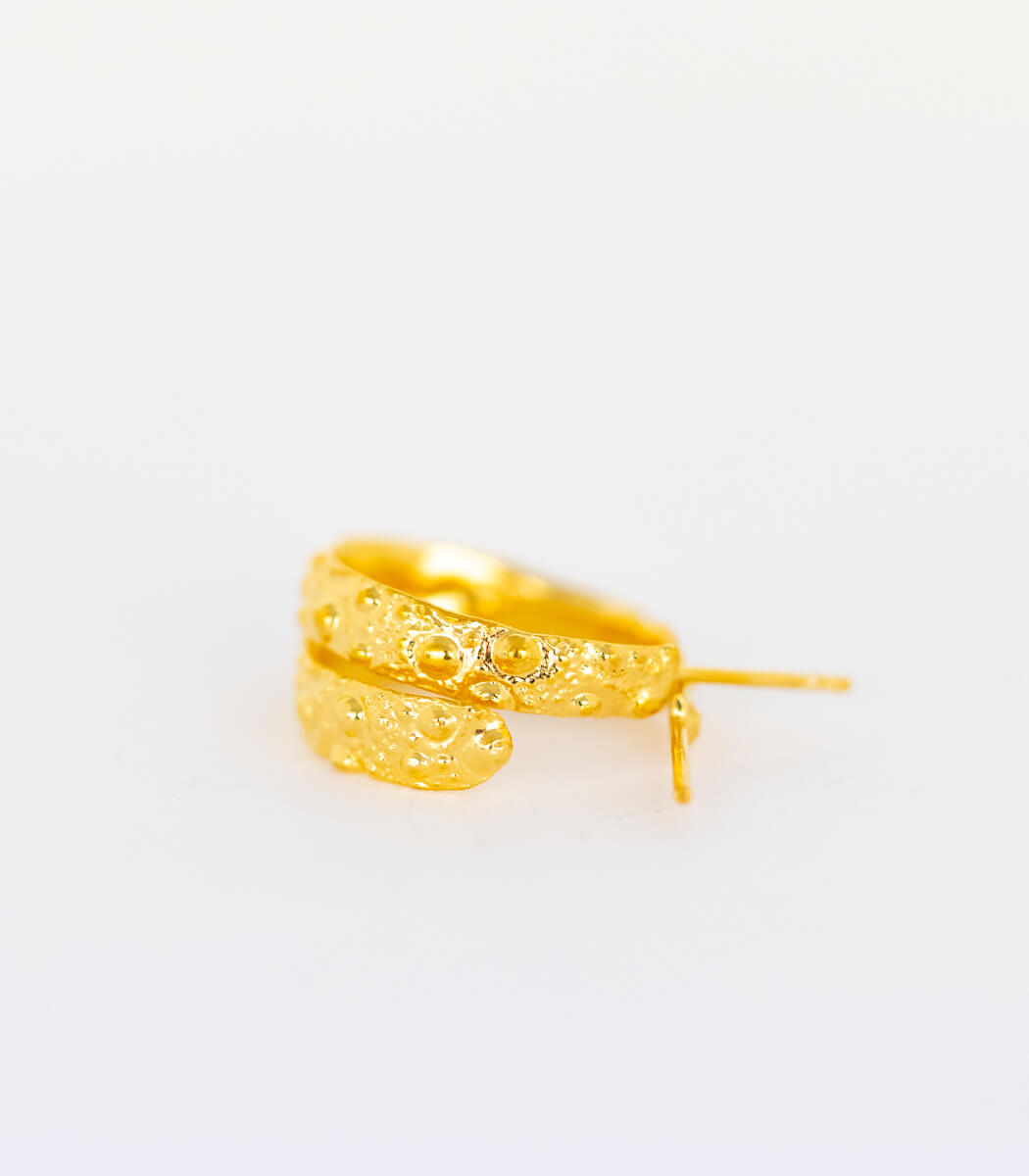 Gold Creolen Seeigel